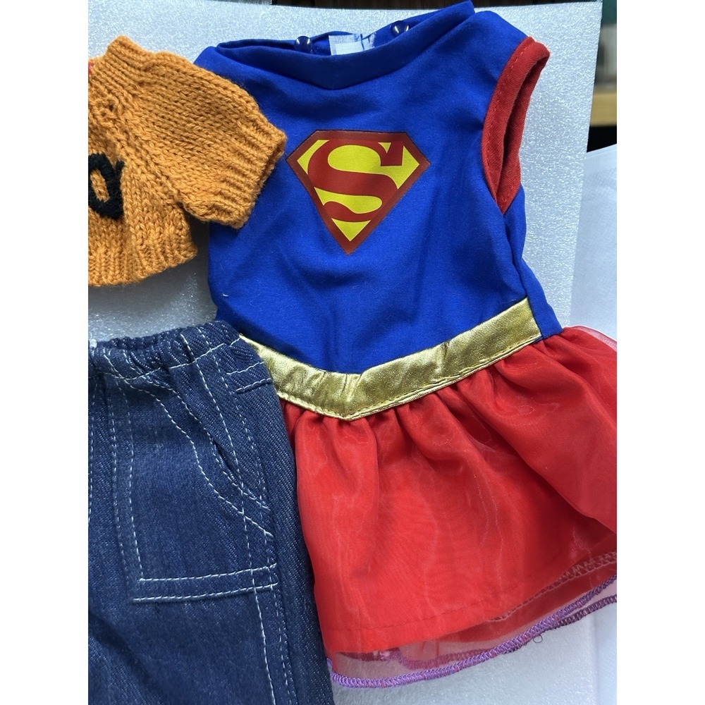 Halloween Baby Doll Outfits Lot Of 2 Boo And Pants Superwomen Dress 9.5 -10.5 In - Picture 2 of 5